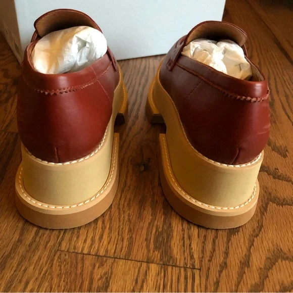 Robert Clergerie Banel Flatform Platform Leather Loafers - Picture 6 of 12